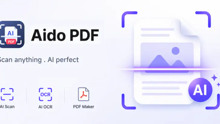 AIDO PDF Scanner - 스마트 스캔 및OCR feature graphic