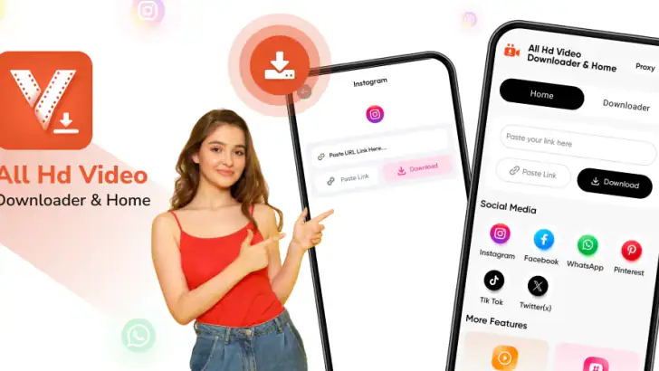 All Hd Video Downloader & Home feature graphic