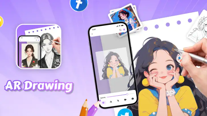 AR Drawing App: Trace & Sketch feature graphic