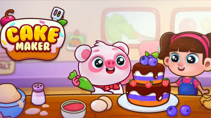 Cake Maker: Kids Cooking Games feature graphic