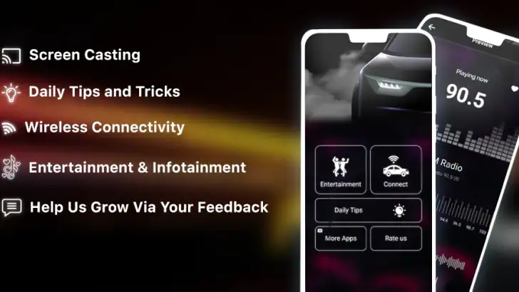 Carplay 자동 동기화 feature graphic
