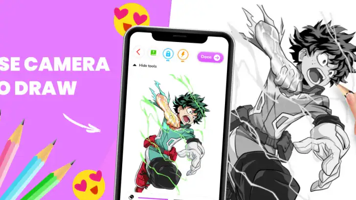 Draw Anime - AR Tracing App feature graphic