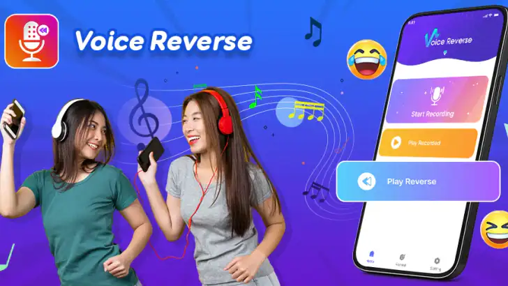 Funny Voice Reverse feature graphic