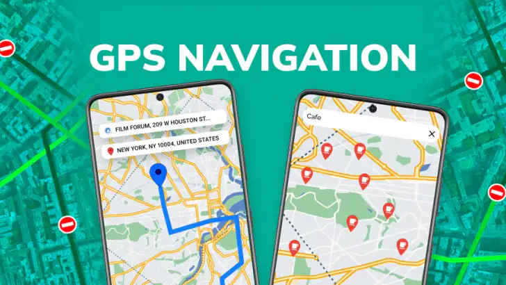 GPS Maps Voice Navigation App feature graphic