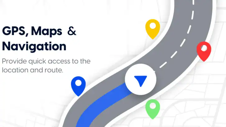 GPS Voice Map & Route Finder feature graphic