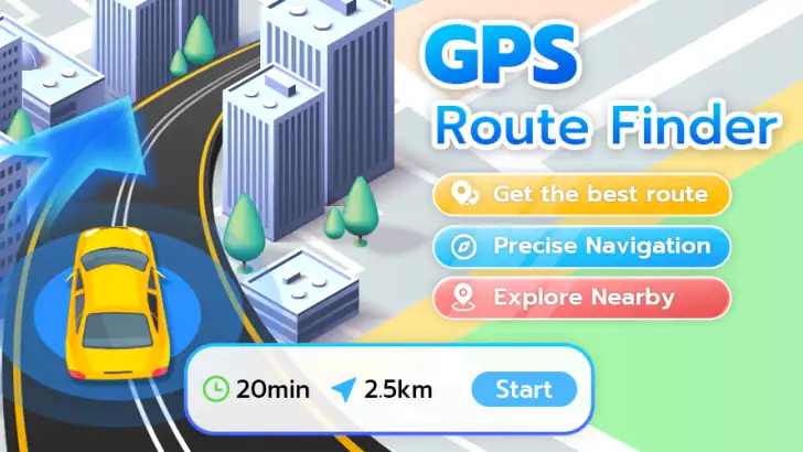 GPS 지도 네비게이션 - GPS 위치 feature graphic