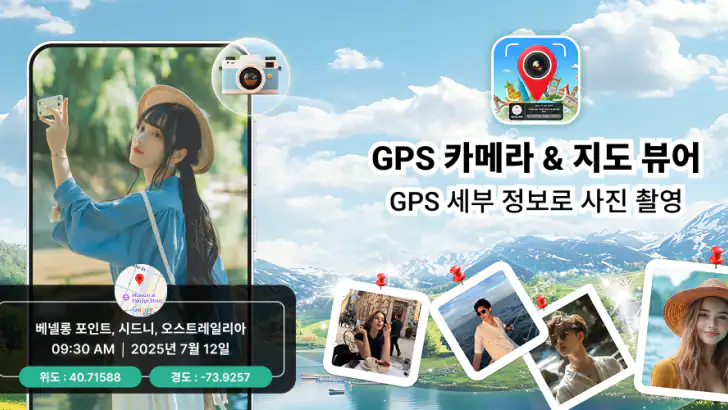 GPS 카메라 & 지도 뷰어 feature graphic