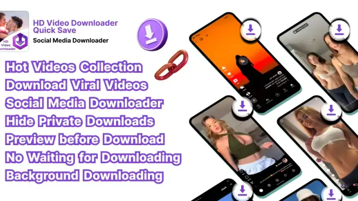 HD Video Downloader Quick Save feature graphic