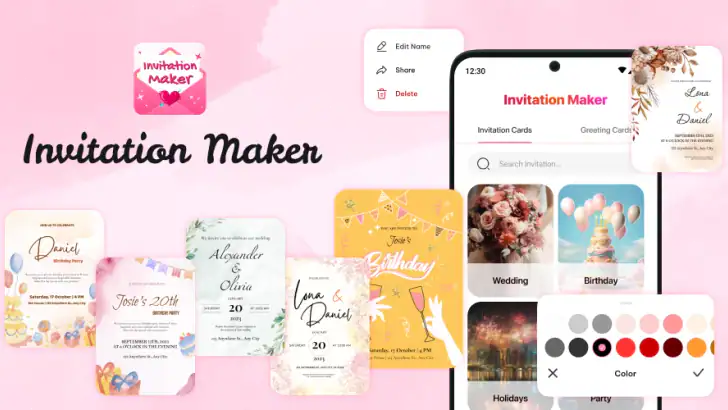 Invitation Maker: Card Creator feature graphic