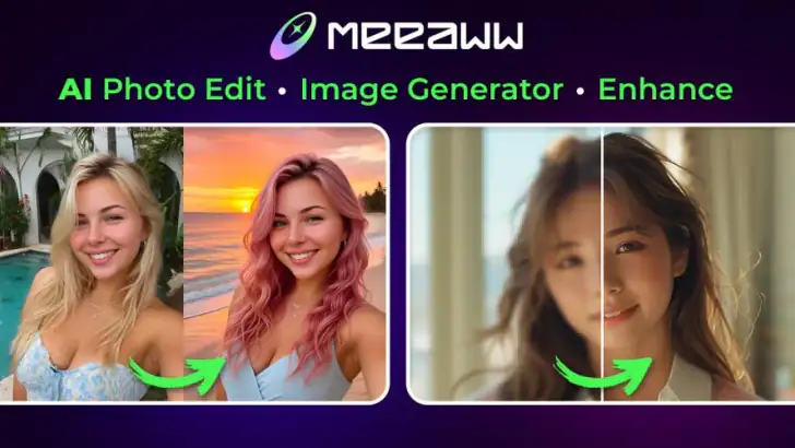 MeeAww 미우 - AI 사진 편집 feature graphic