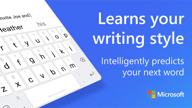 Microsoft SwiftKey AI 키보드 feature graphic