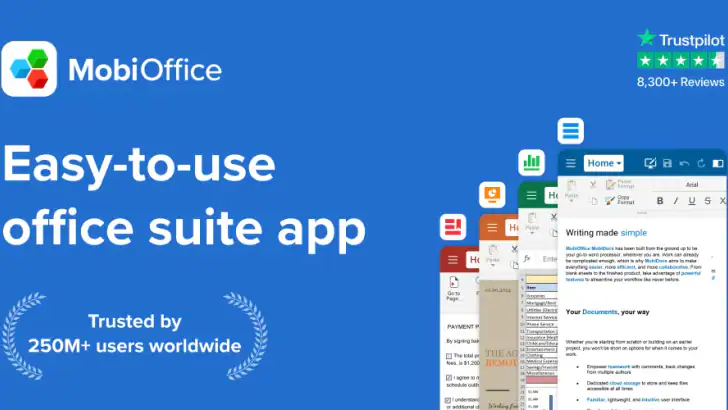 MobiOffice: Word, Sheets, PDF feature graphic