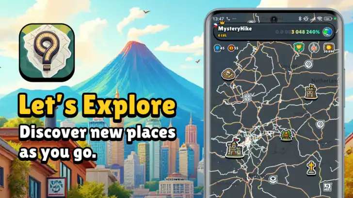 MysteryHike: Travel & Explore feature graphic