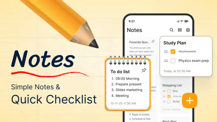 Notes: Notepad feature graphic