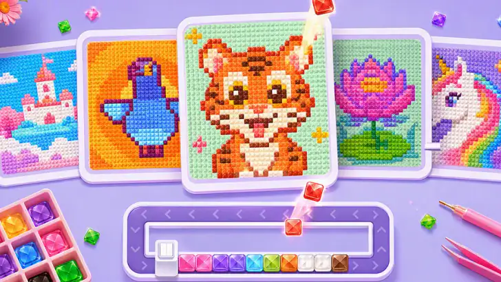 Pixel Gem Loop: Coloring Game feature graphic