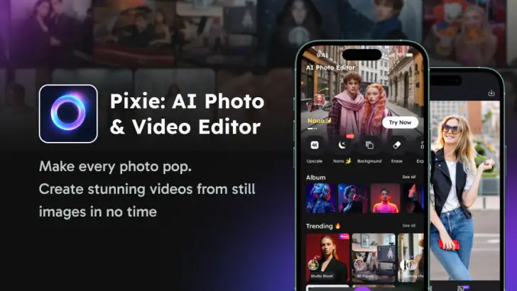 Pixie: AI Photo Generator feature graphic