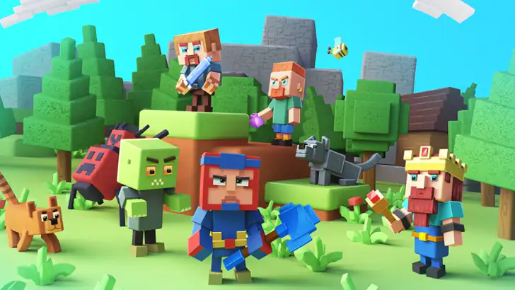 Planet: Mine & Craft 블록 샌드박스 feature graphic