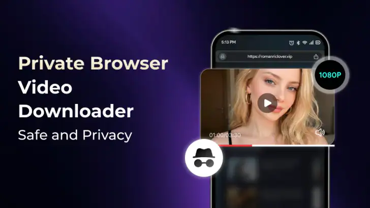 Private Browser: Video Saver feature graphic