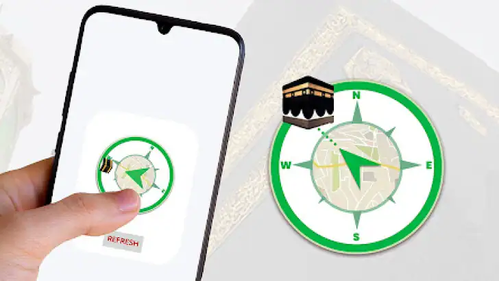 Qibla Finder - 키블라 찾기 - 키블라 방향 feature graphic