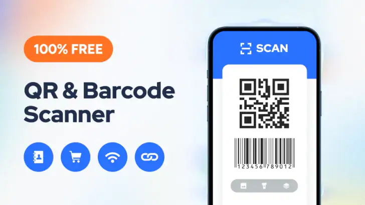 QR 코드 스캐너 및 바코드 스캐너, QR 코드 스캔 feature graphic