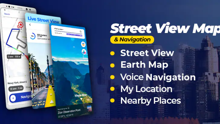 Street View Map and Navigation feature graphic
