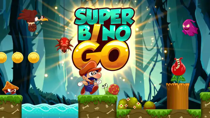 Super Bino Go: 모험 정글 게임 feature graphic
