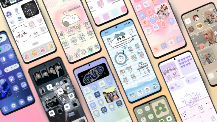 Themes: 위젯, 배경화면, 테마 & 아이콘 변경기 feature graphic
