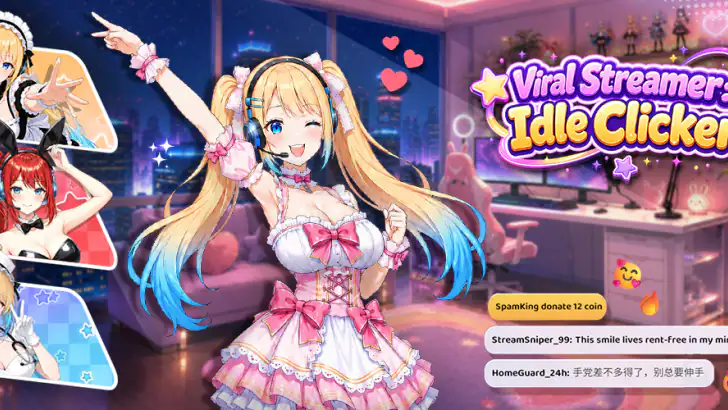 Viral Streamer: Idle Clicker feature graphic