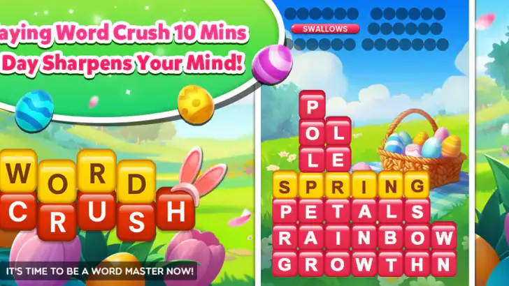 Word Crush - 재미있는 퍼즐 게임 feature graphic