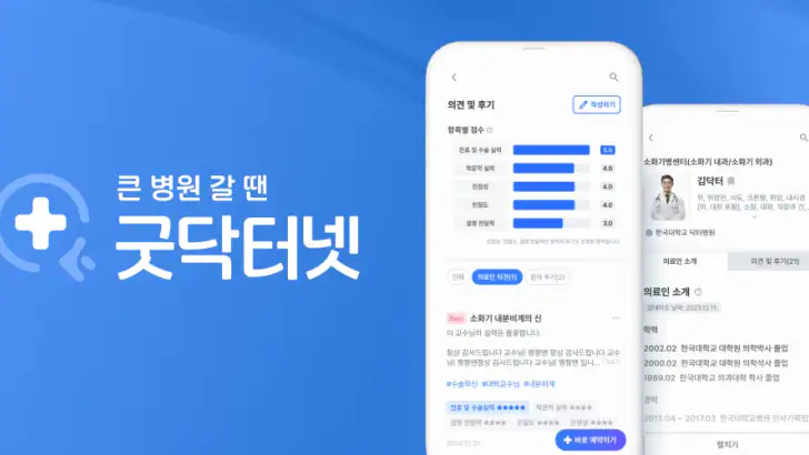 굿닥터넷 - 나에게 맞는 큰 병원(대학병원) 의사찾기 feature graphic