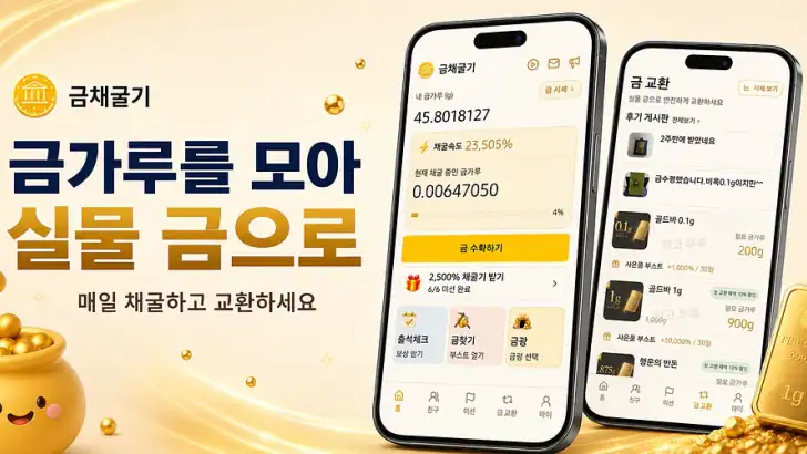 금채굴기 - 자동으로 쌓이는 금 리워드앱(금테크) feature graphic