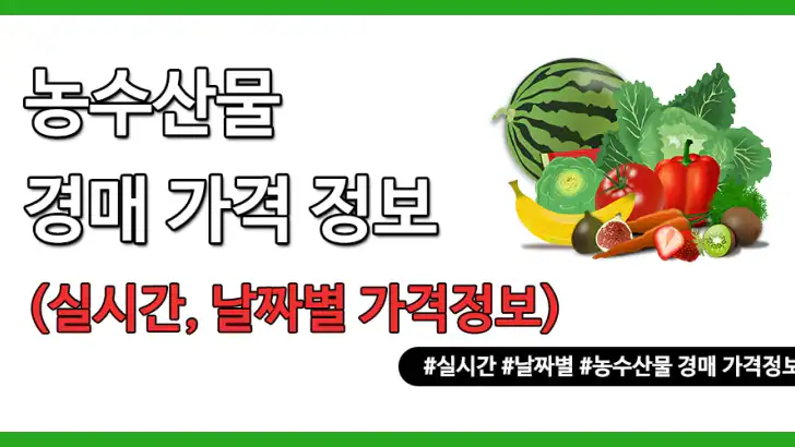 농수산물 실시간 경매 가격 정보 - 도매시장 feature graphic