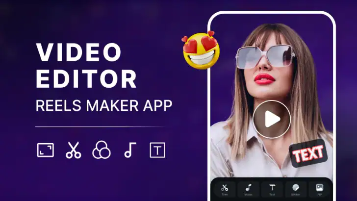 비디오 편집기 Reels Maker 앱 feature graphic