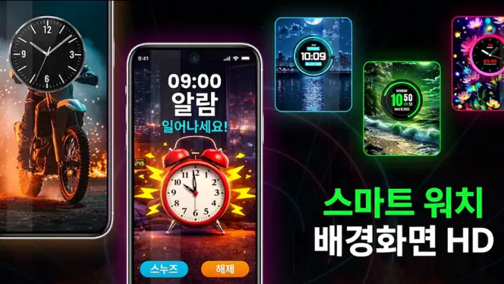스마트 시계 배경화면 feature graphic