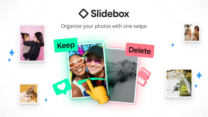 슬라이드박스 - 사진, 앨범 정리앱 (Slidebox) feature graphic