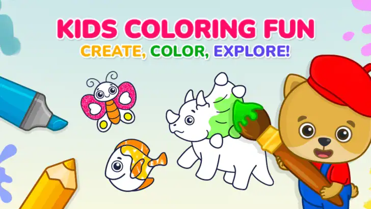 어린이 색칠 및 그리기 게임 - Kids Doodle feature graphic