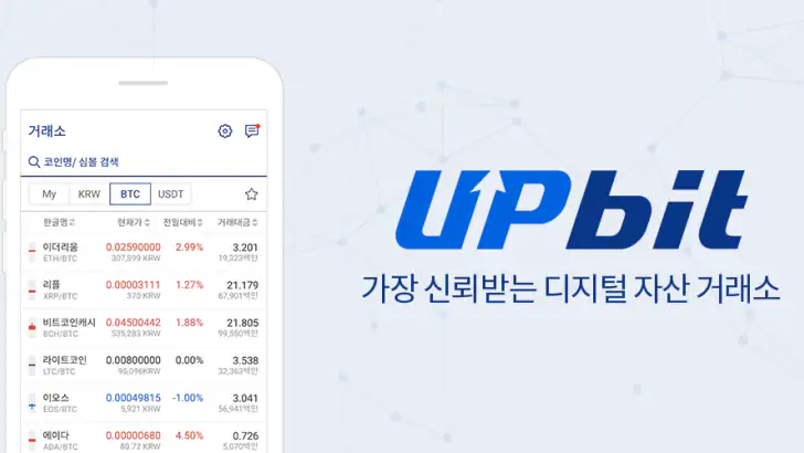 업비트 - 국가대표 디지털 자산 거래소 feature graphic
