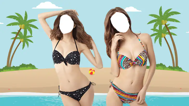 여성 비키니 사진편집 feature graphic