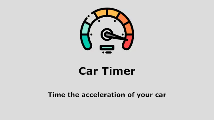 자동차 타이머 - 0-100km/h, 0-60mph feature graphic