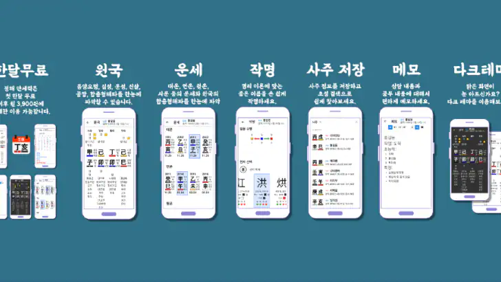 정해 만세력 - 훌륭한 사주풀이 도우미 feature graphic