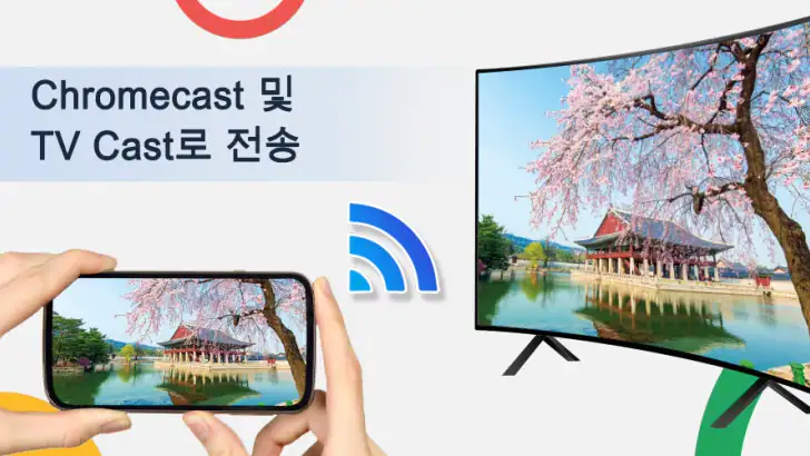크롬캐스트 용 미러링, TV 리모컨 & TV로 전송 feature graphic