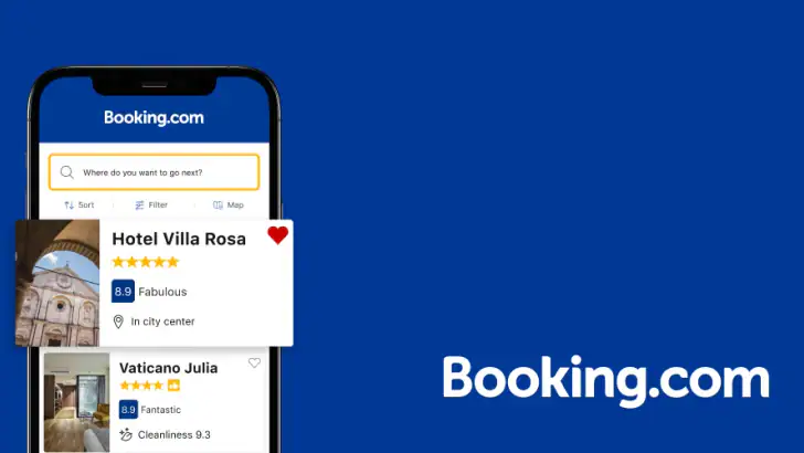 호텔 예약은 Booking.com feature graphic