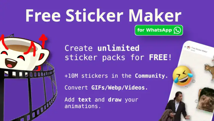 Animated Sticker Maker (FSM) feature graphic