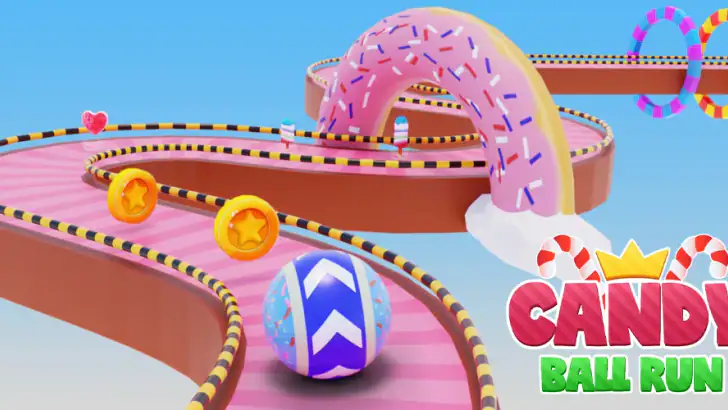 Candy Ball Run - Rolling Games feature graphic