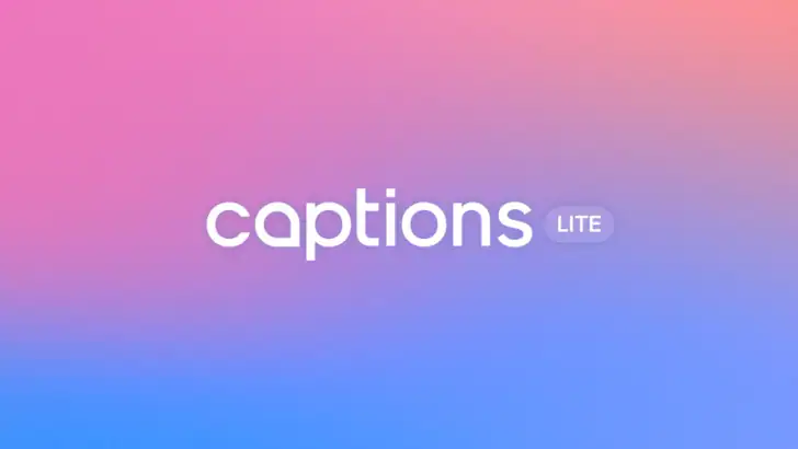 Captions Lite feature graphic