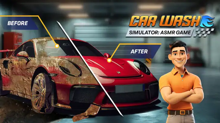 Car Wash Simulator: ASMR Game feature graphic
