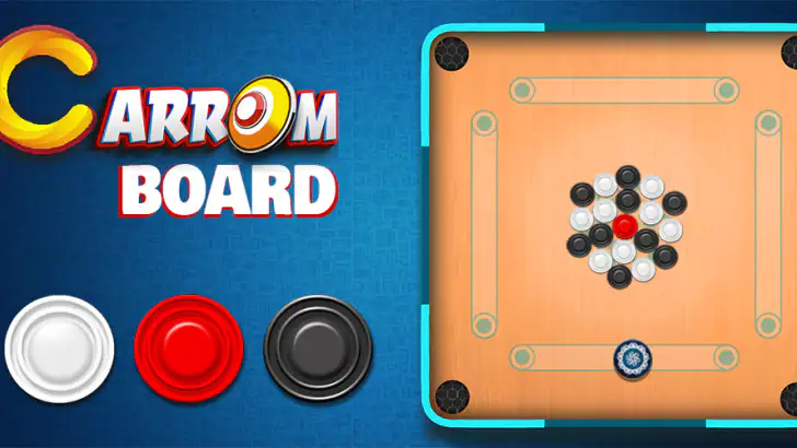 Carrom board game: Disc Game feature graphic