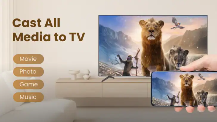 Cast to TV - Chromecast, Roku feature graphic