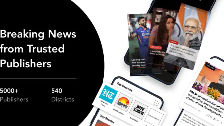Dailyhunt - News & Magazines feature graphic