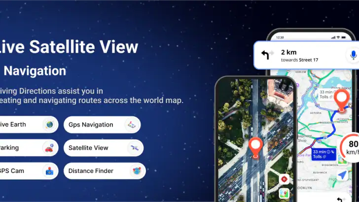 Earth Map, Live Satellite View feature graphic